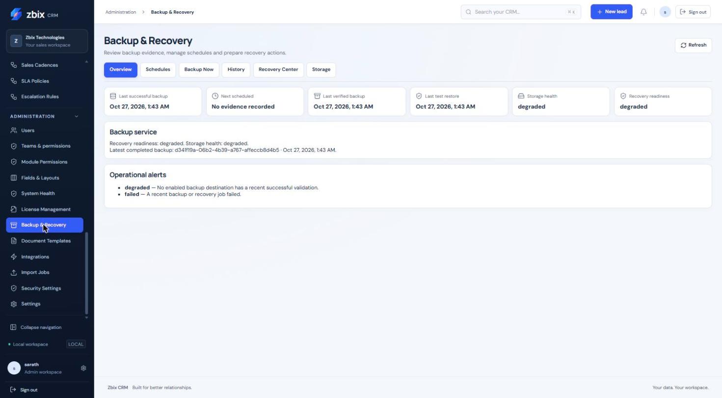 Backup & recovery overview